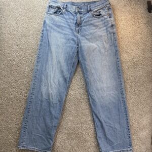 American Eagle Ex-Boyfriend Jeans Womens 10 Blue Light Wash Strigid Denim